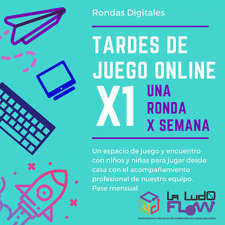 Tardes de Juego Online – Pack mensual GRUPAL -X1-